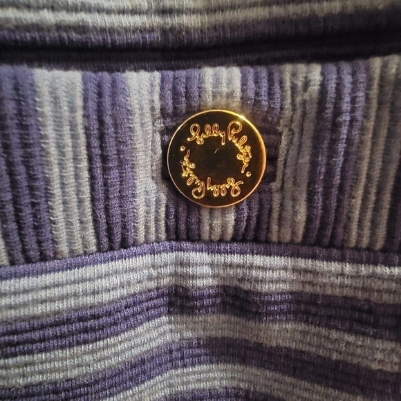 Lilly Pulitzer Alden Dress in Blue Grotto Ottoman Stripe Size  XXS - Picture 8 of 9